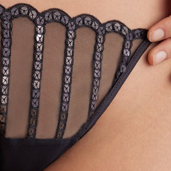 Intimissimi String Thong Embroidered Sequins - Picture 3 of 6